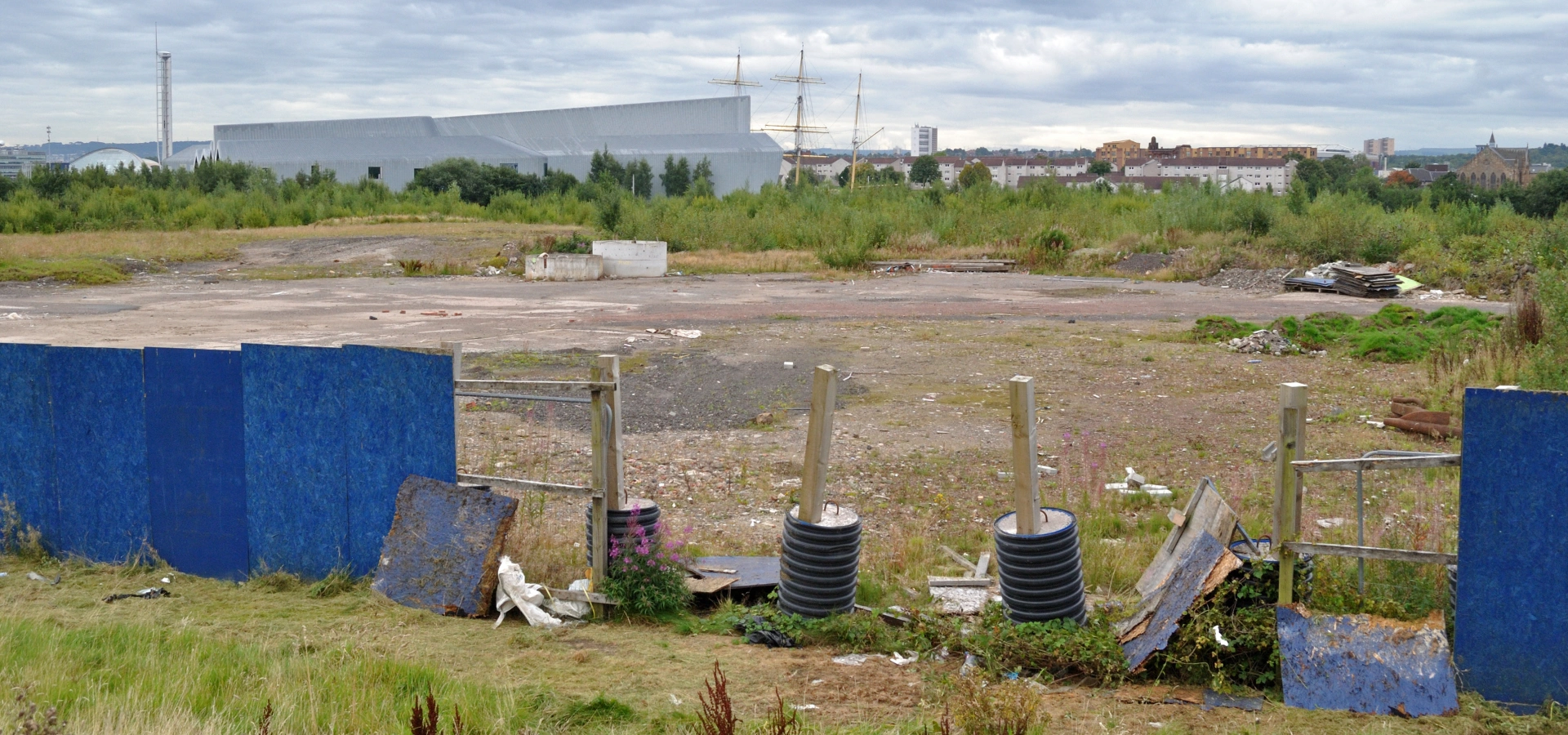 Derelict place near the new transport museum in Glasgow.