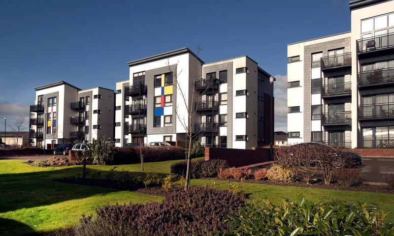 View of some flat in Ruchill, Glasgow.