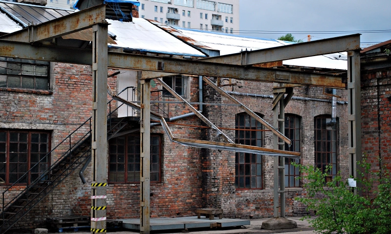 Derelict industrial site.