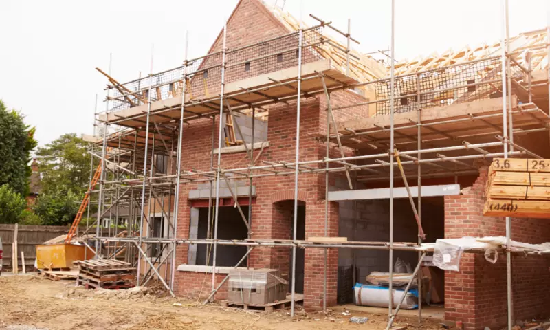 A house in construction.